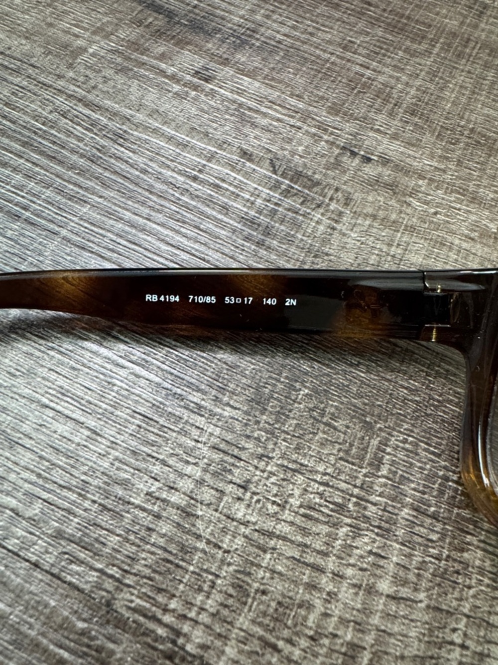 Ray-Ban Rb4194 Polished Light Havana/Brown Rectangle Sunglasses - Picture 7 of 12